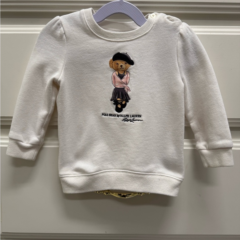 Ralph Lauren Kids Cream Bear Sweatshirt
